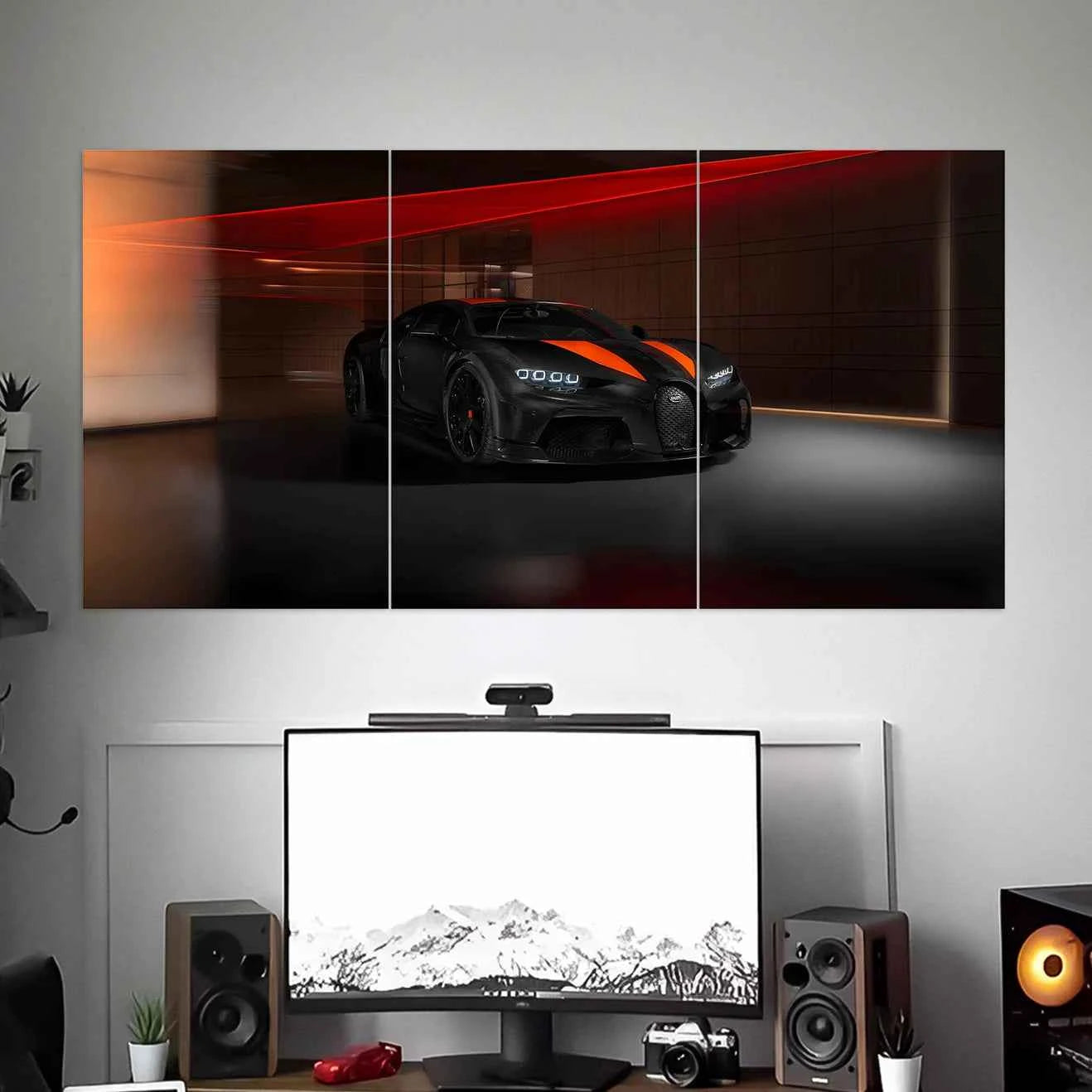 BUGATI CHIRON POSTER | CAR POSTERS | 3 PIECE SET