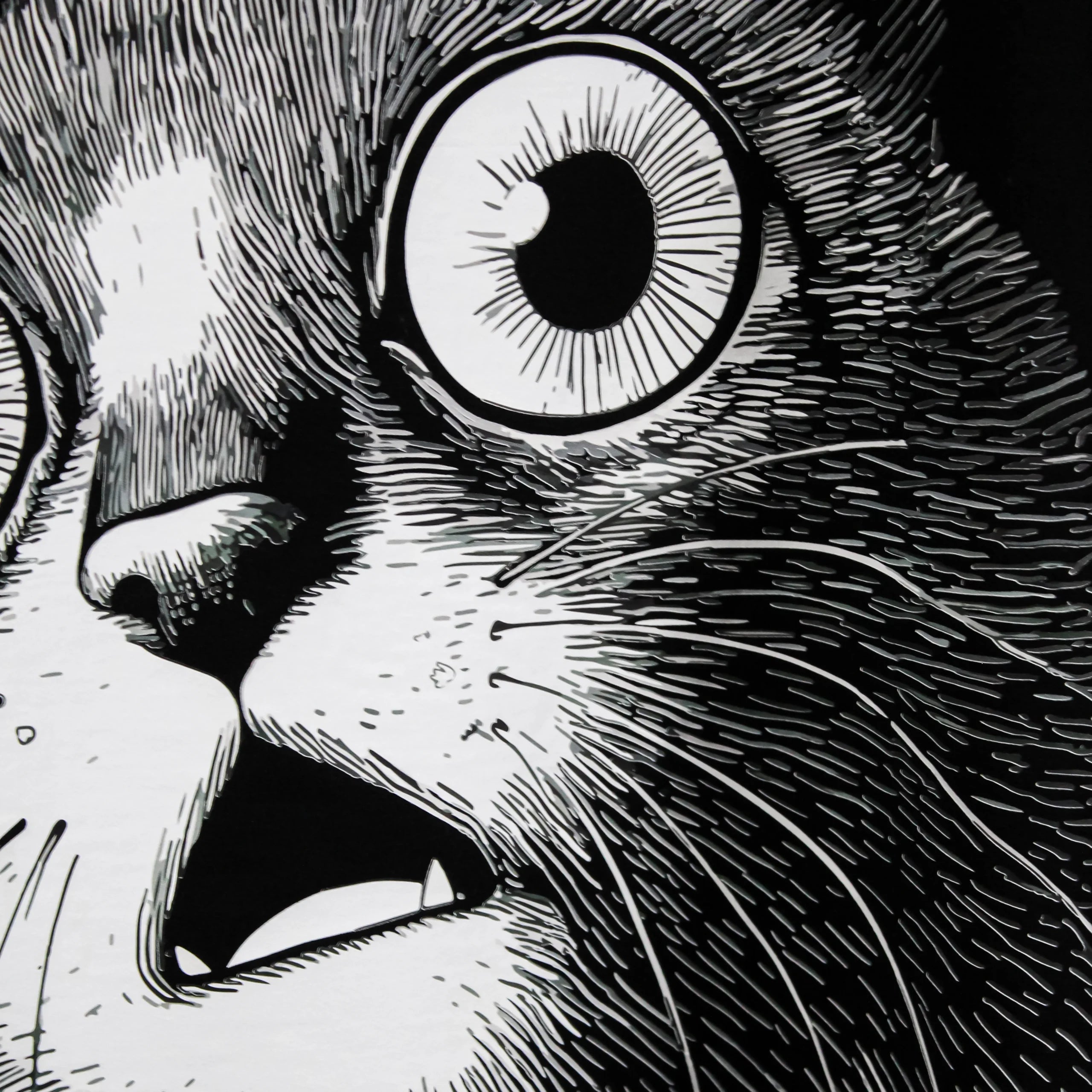 FLIRTING CAT OVERSIZED  T-SHIRT