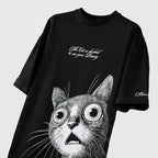 FLIRTING CAT OVERSIZED  T-SHIRT