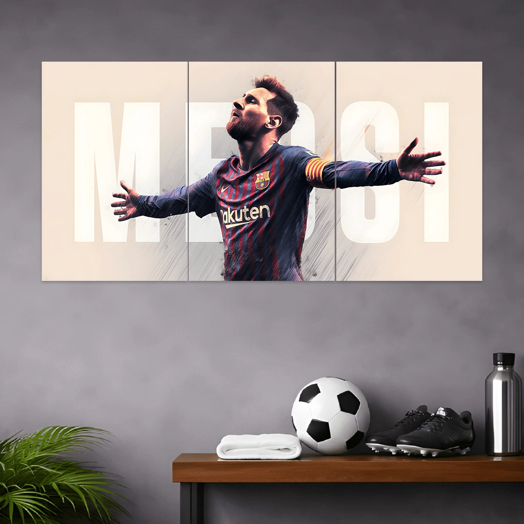 MESSI POSTER - 1 | FOOTBALL POSTERS | 3 PIECE SET