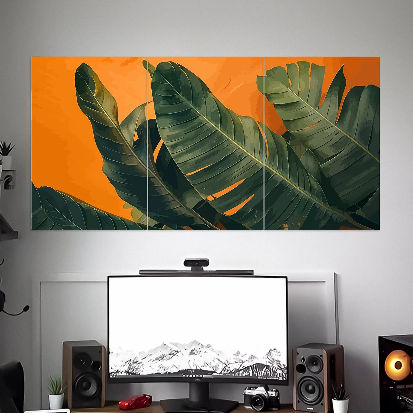 BANANA LEAVES WALL ART POSTER | NATURE POSTERS | 3 PIECE SET