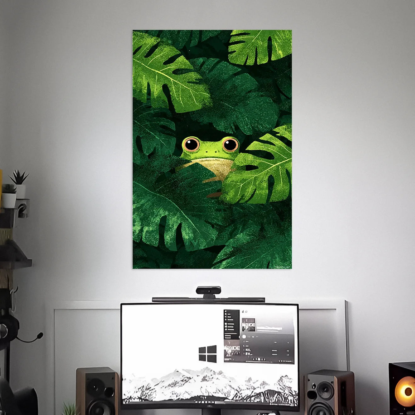 HIDING FROG POSTER | WALL ART | NATURE POSTERS