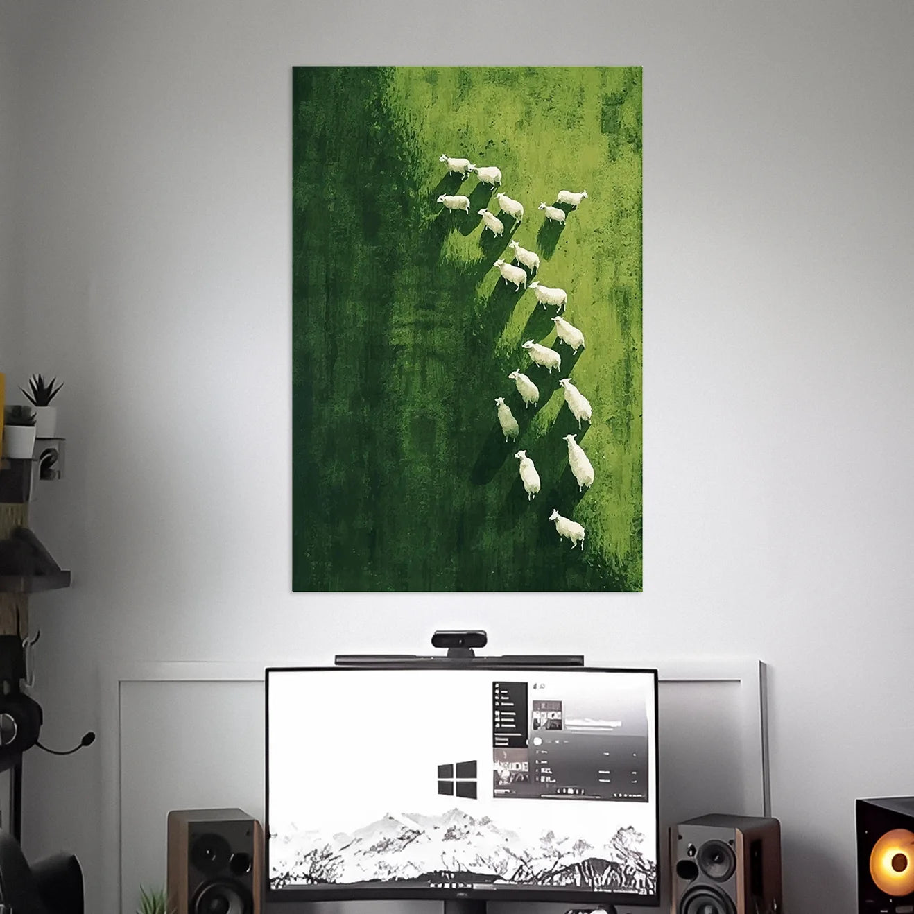 SHEEP GRAZING ART POSTER | WALL ART | NATURE POSTERS