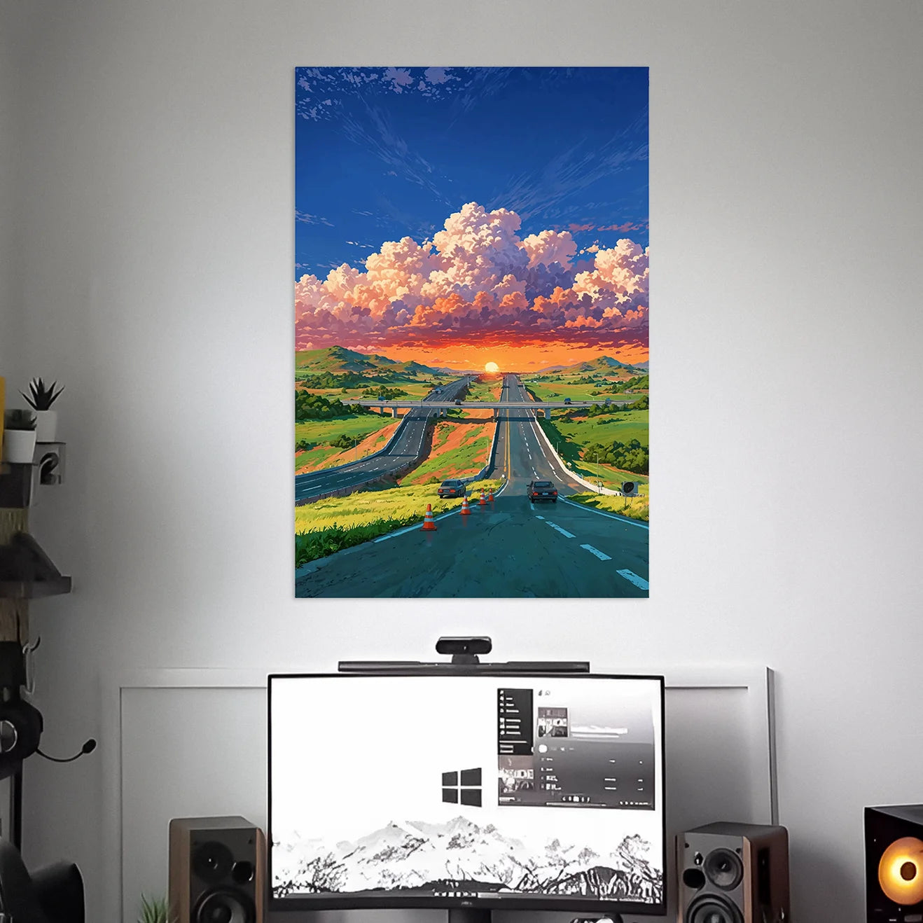 SUNSET LANDSCAPE ART POSTER | WALL ART | NATURE POSTERS – BLUMUN