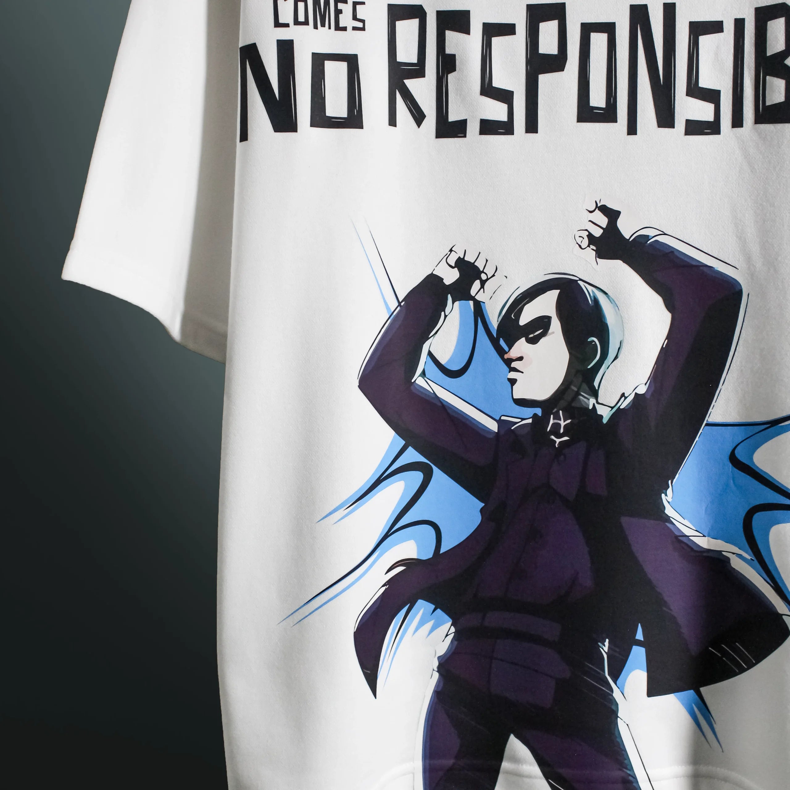 NO POWER NO RESPONSIBLITY OVERSIZED T-SHIRT