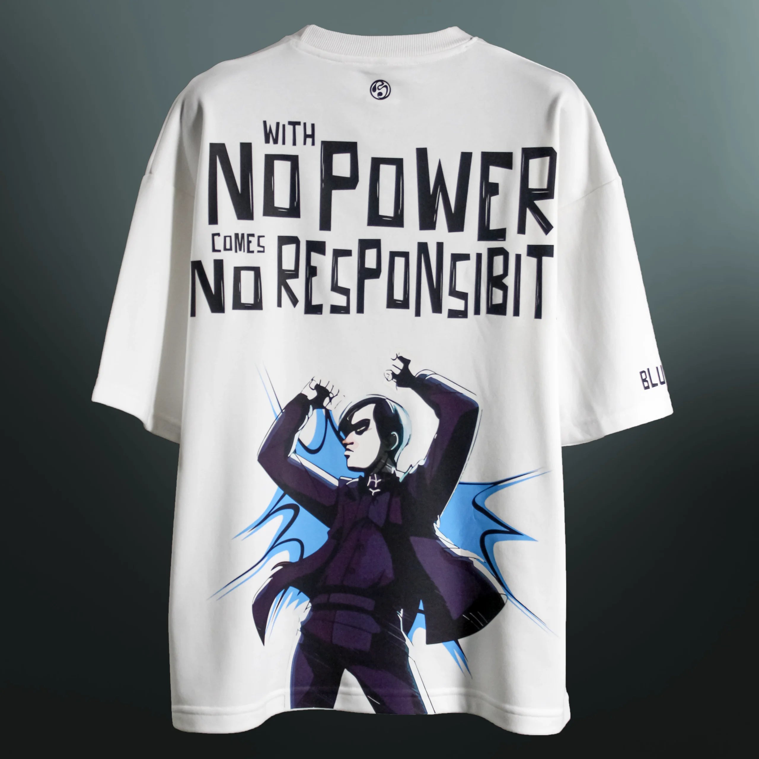 NO POWER NO RESPONSIBLITY OVERSIZED T-SHIRT