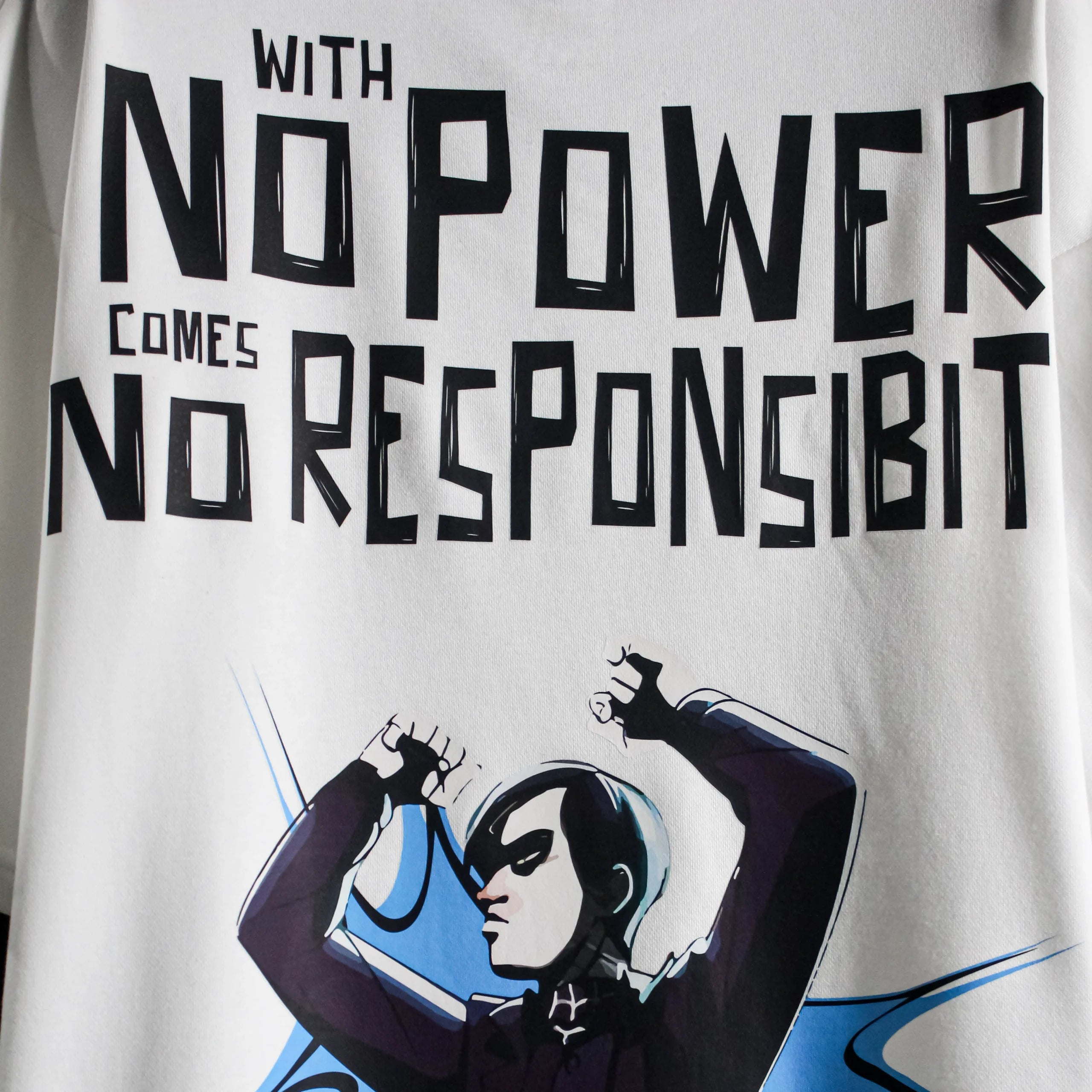 NO POWER NO RESPONSIBLITY OVERSIZED T-SHIRT