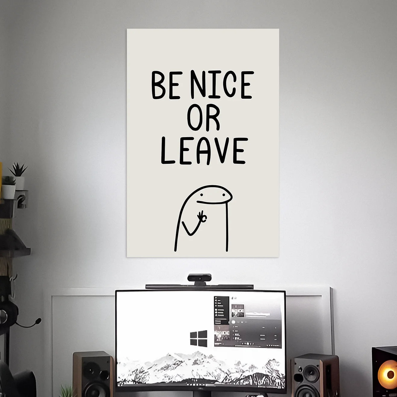BE NICE OR LEAVE POSTER | TEXTS POSTERS | AESTHETIC POSTERS