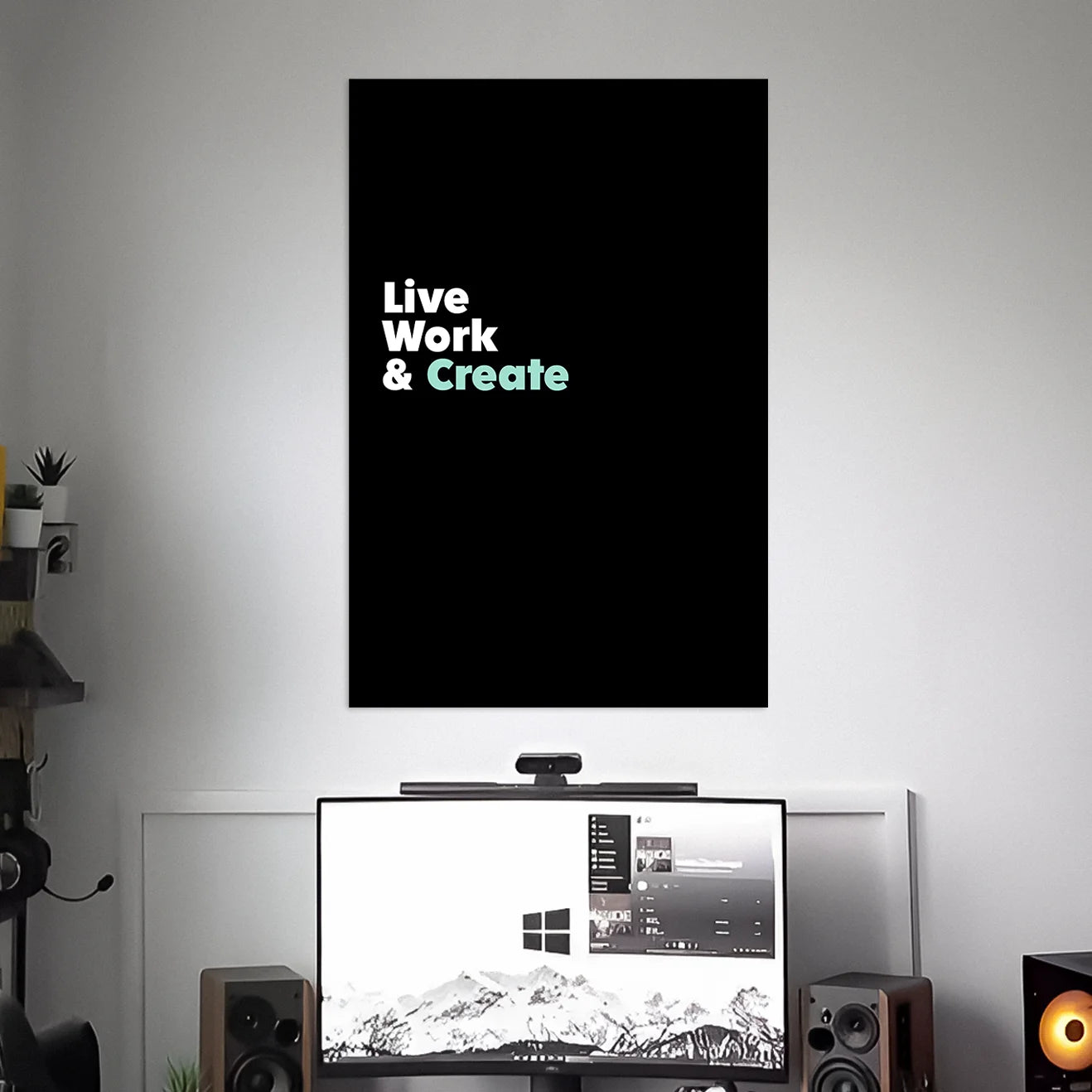 LIVE, WORK & CREATE POSTER | TEXTS POSTERS | AESTHETIC POSTERS