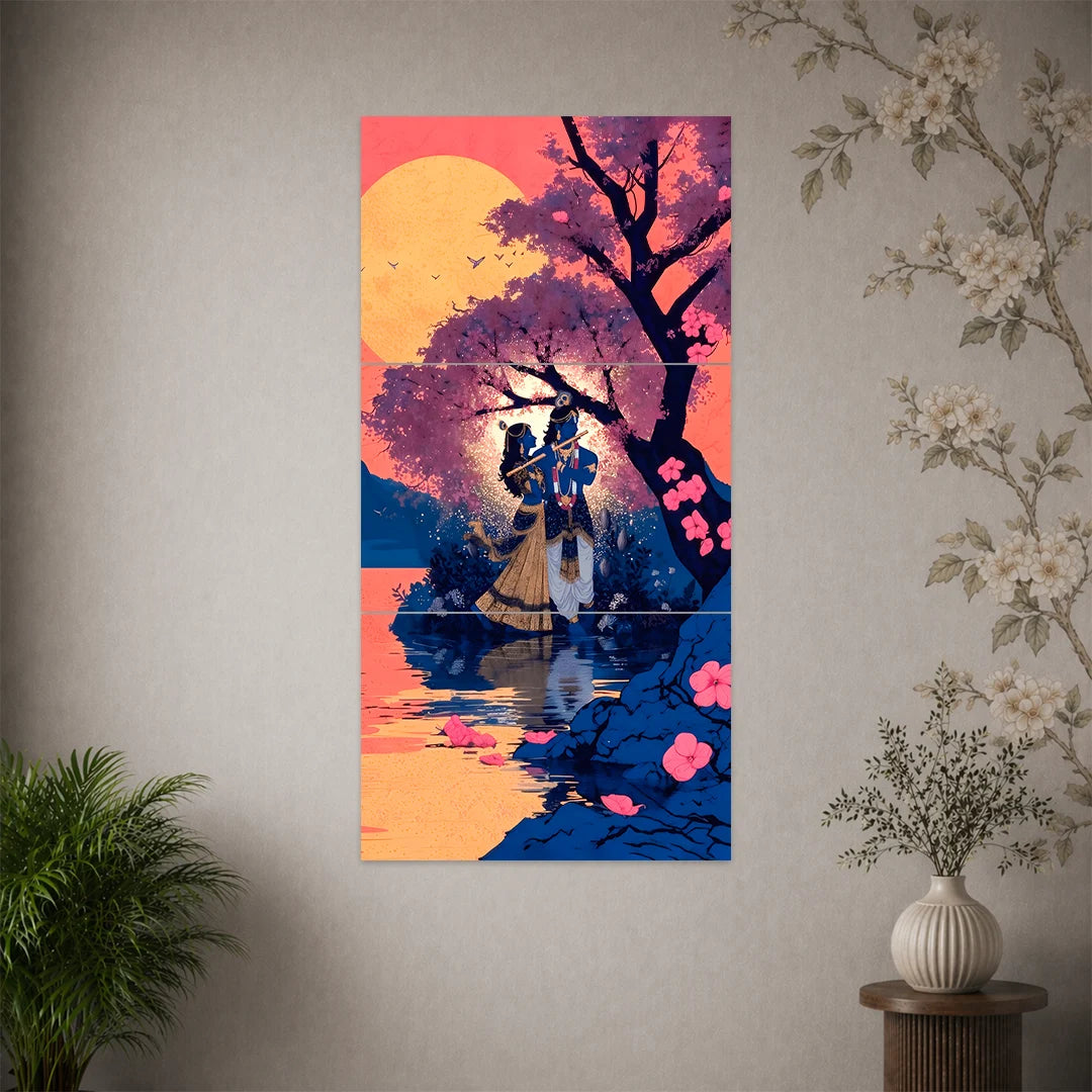 RADHA KRISHNA POSTER - 6 | DEVOTIONAL POSTERS | 3 PIECE SET BLUMUN